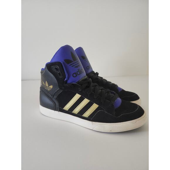 Adidas AR 2.0 Men\'s Black Gold Purple 9 Athletic Sneaker Retro High Top main image 8